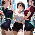 ミニスカ3人組 3枚目