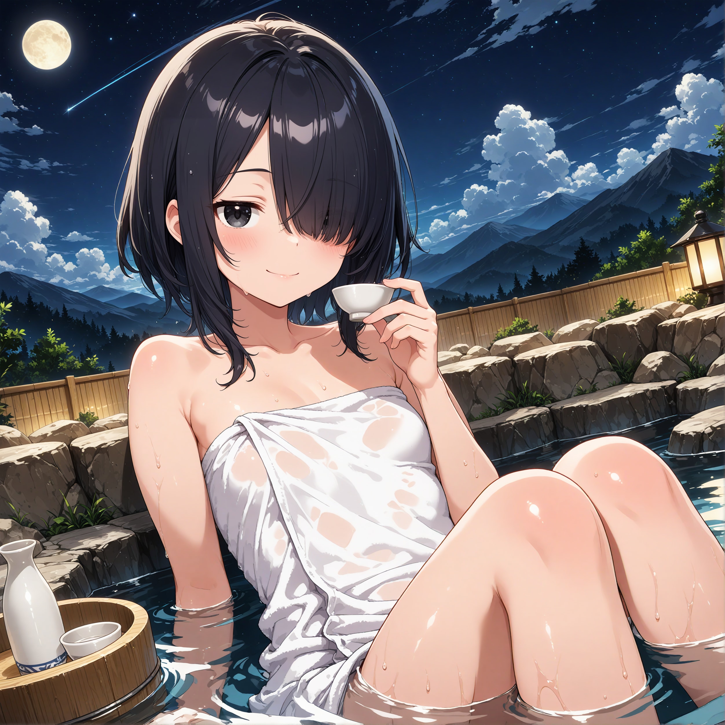 月夜のひとり湯♨️