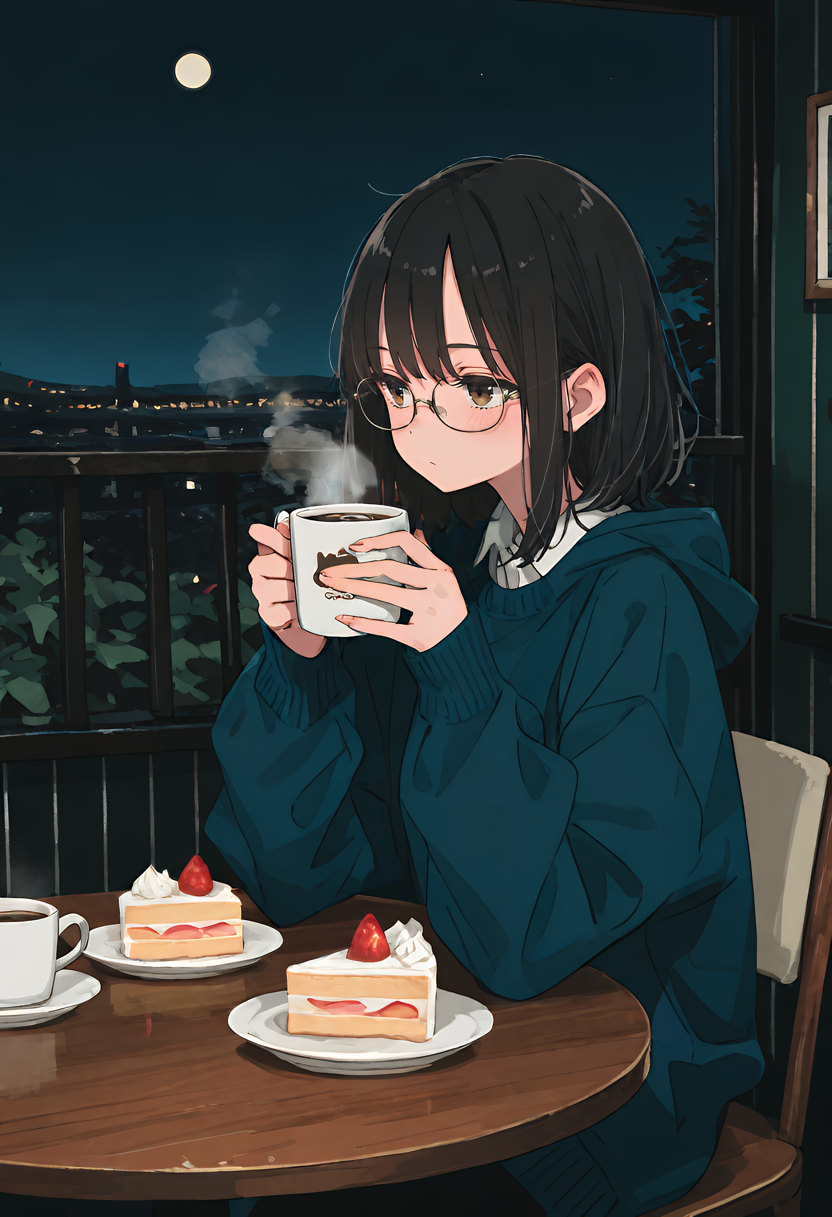 夜カフェ