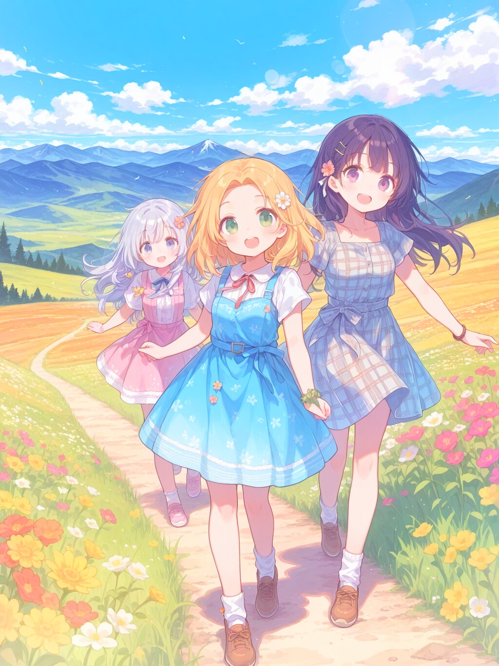 みんなで頂上目指してハイキング