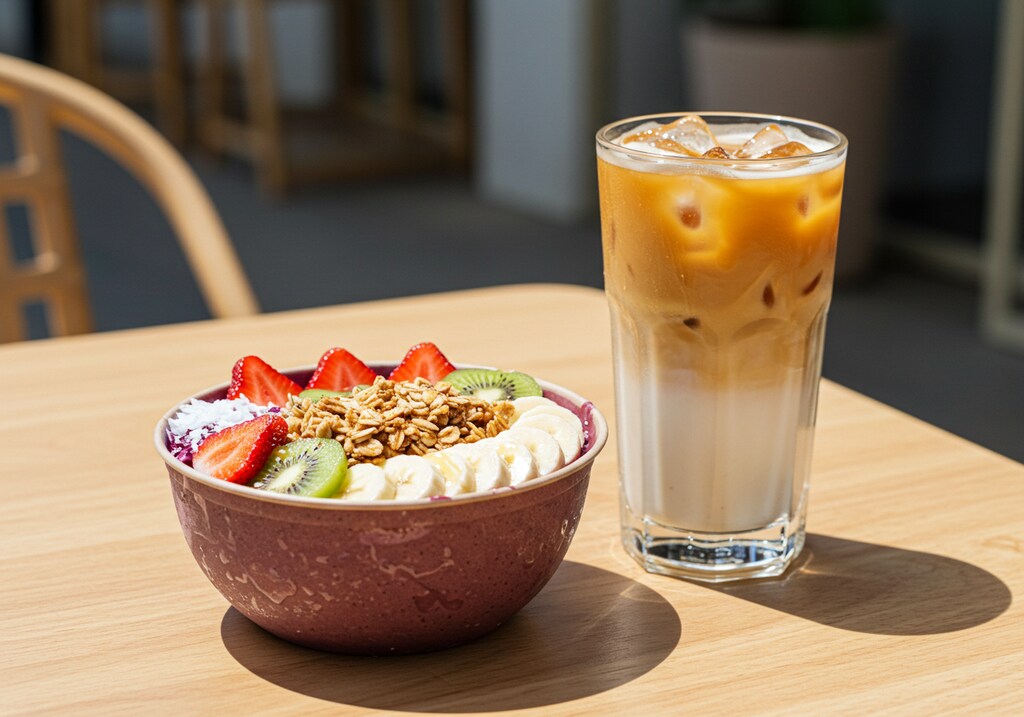 デザートのアサイーボウル