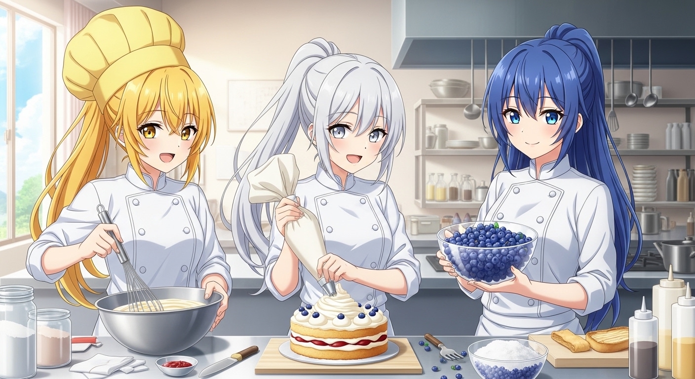 藍苺ケーキ | の人気AIイラスト・グラビア