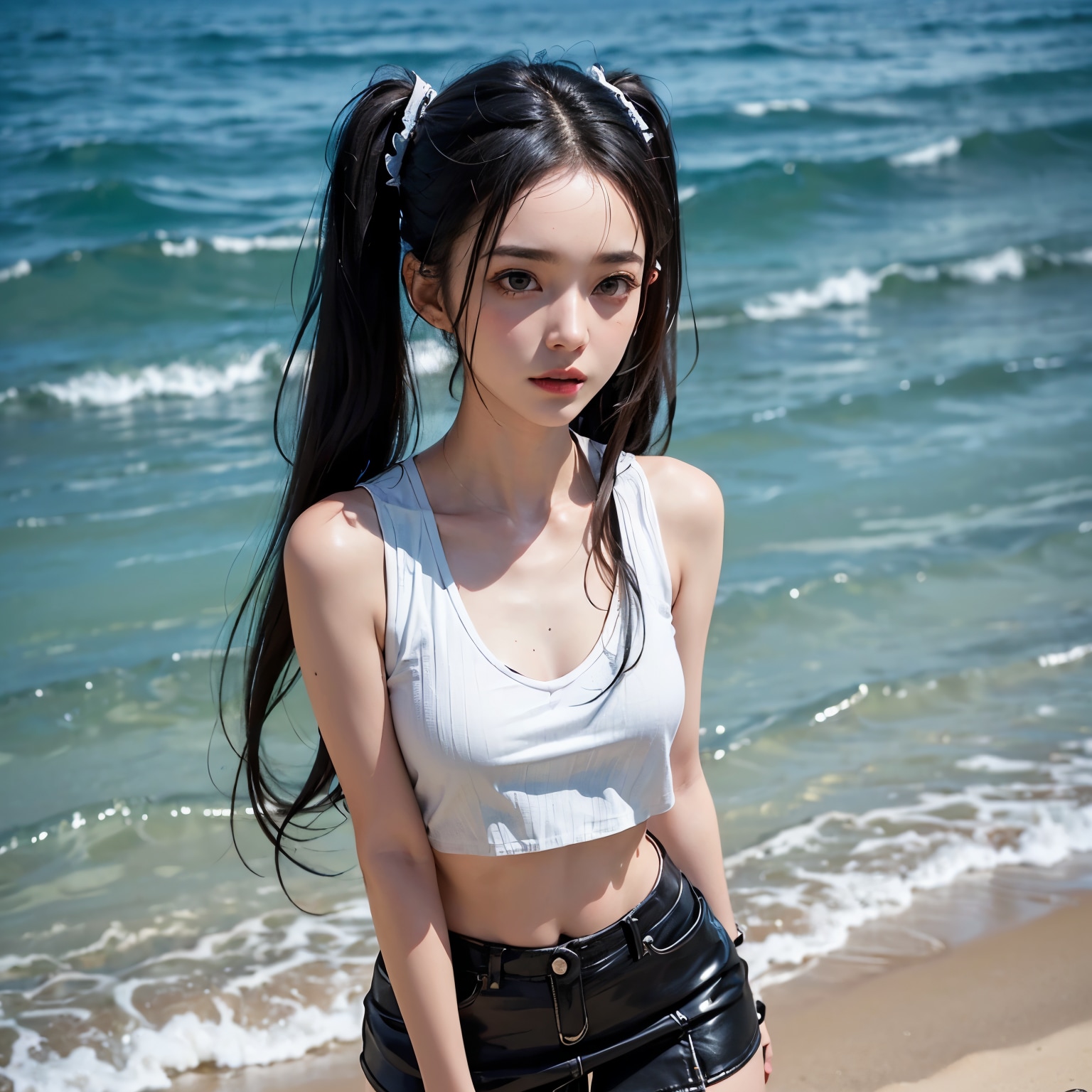 黒髪ツインテール