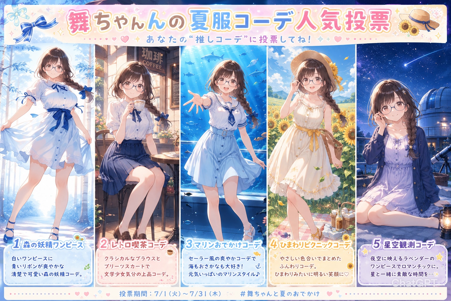 夏服コーデ人気投票
