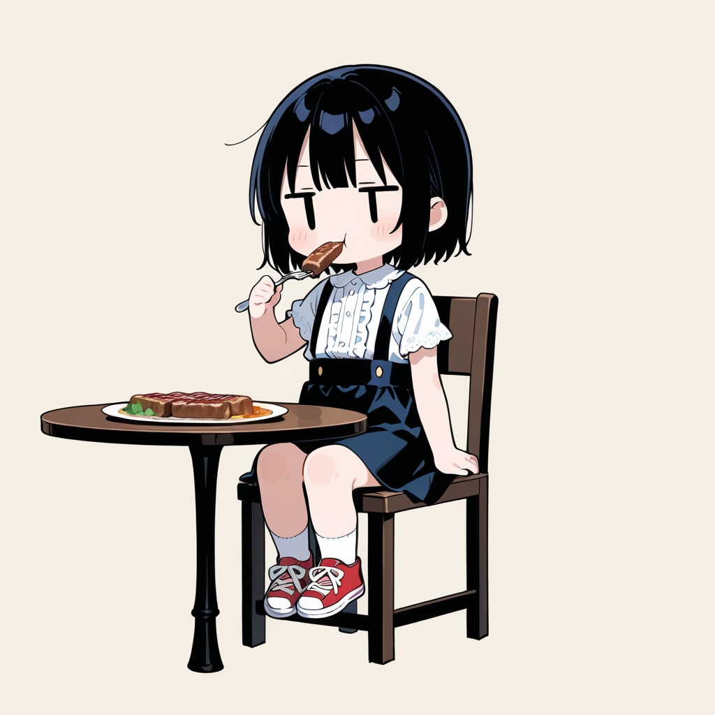 焼肉を食べる