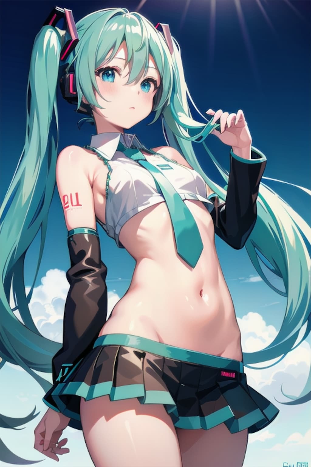 へそ出しミクさん