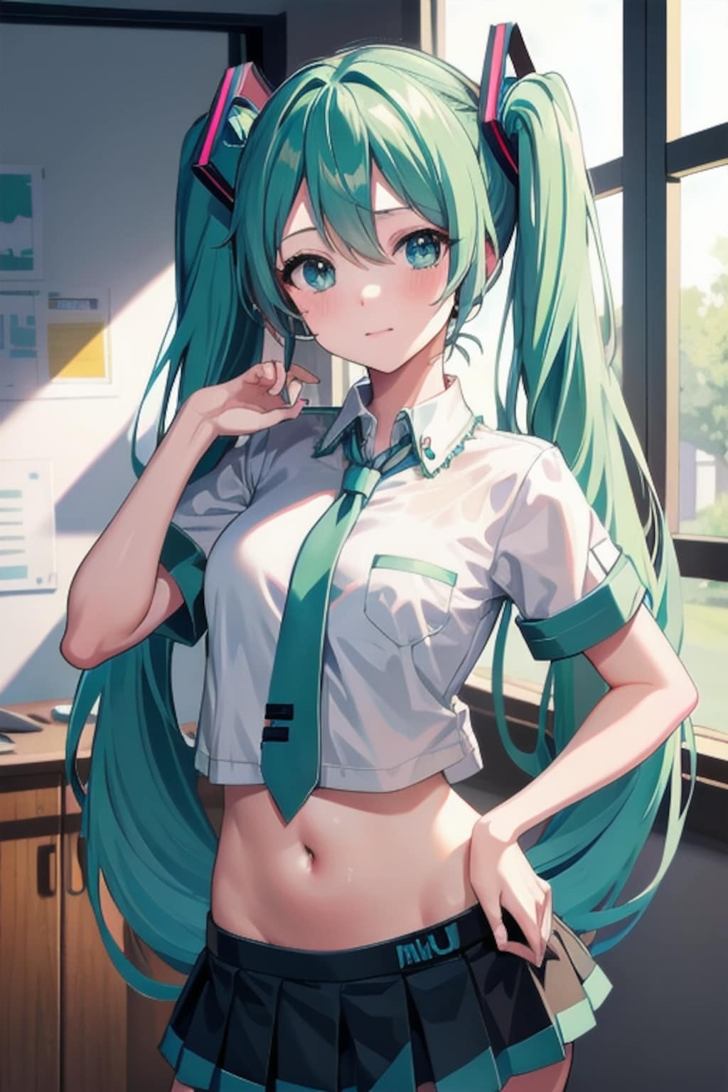 へそ出しミクさん
