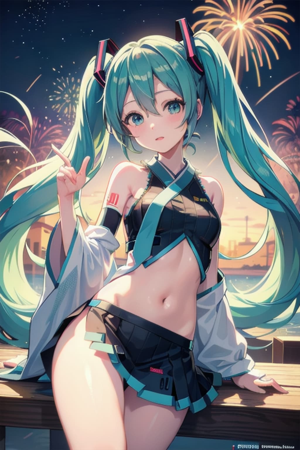へそ出しミクさん