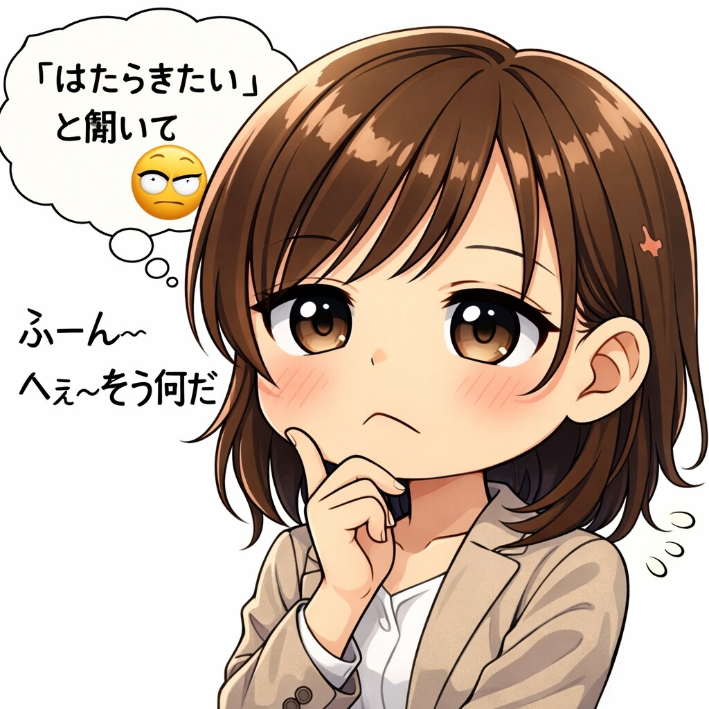 「はたらきたい」と聞いて ふーん…へ〰〰そう何だ ………（嘘？🙄） | の人気AIイラスト・グラビア