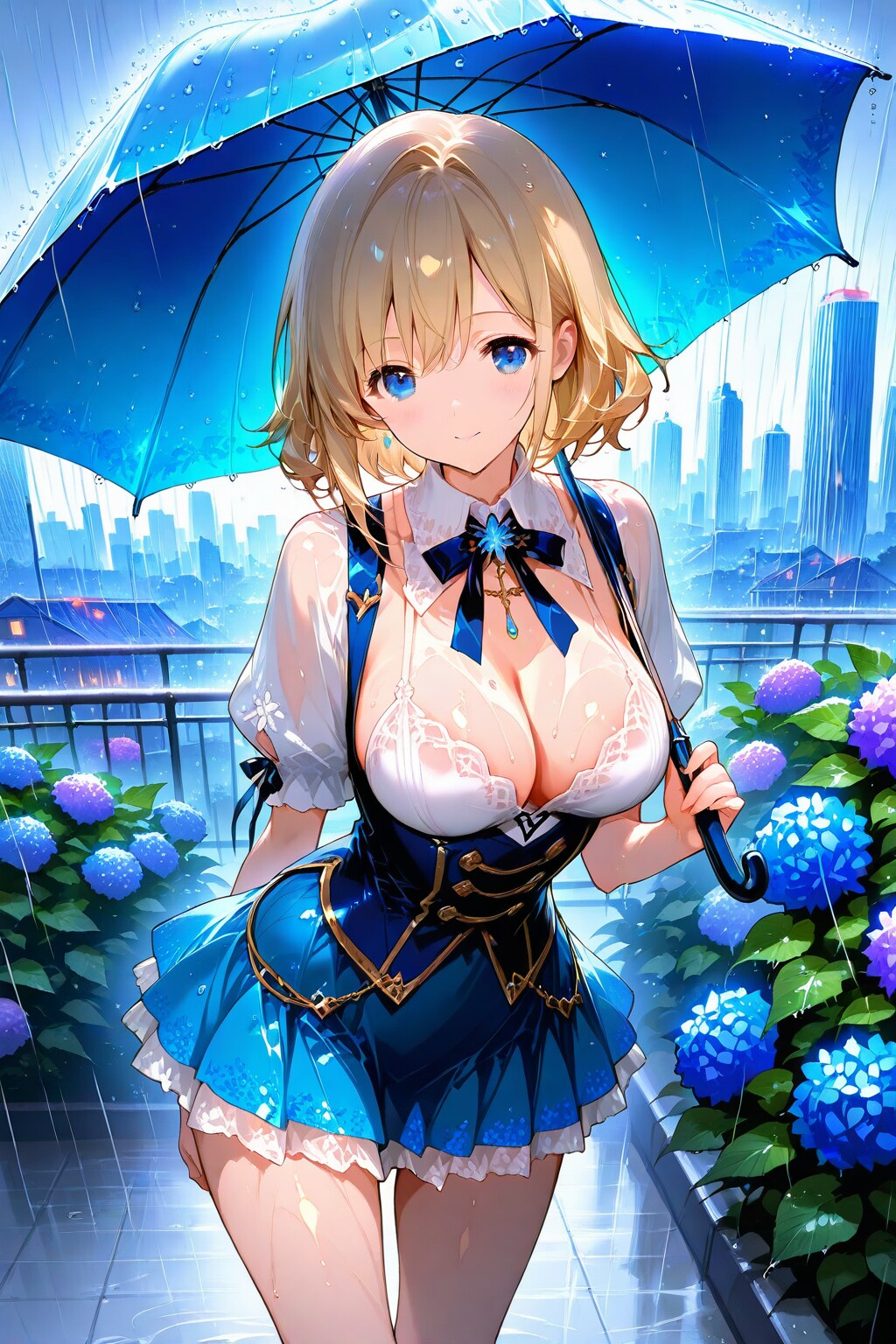 雨の日の金髪さん1