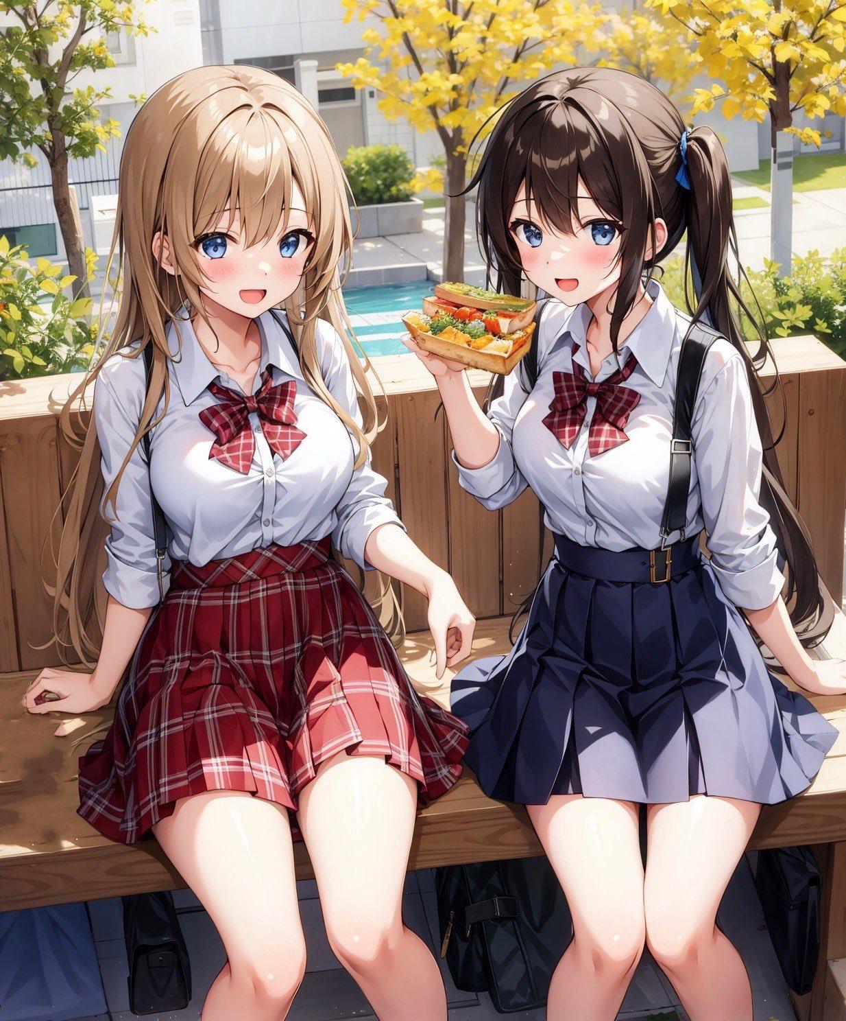 「今度は私が…いっただっきますっ！」 「ちょっとぉ、私のだってば〜(笑)」