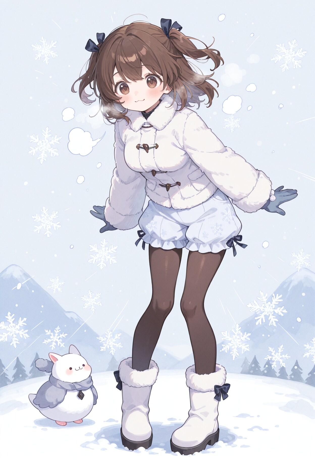 雪景色の少女2