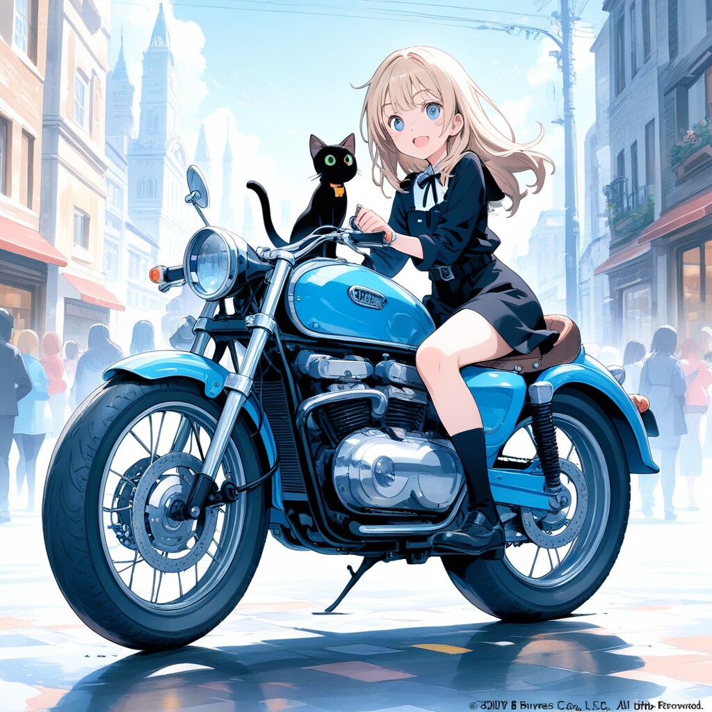 バイク好きな彼女 | の人気AIイラスト・グラビア