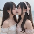 地雷系ちゃんのレズビアン029《ビーチラブSeaArt》 3枚目
