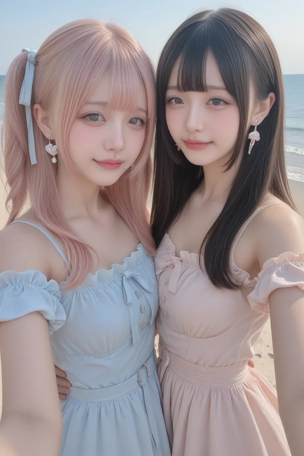 地雷系ちゃんのレズビアン029《ビーチラブSeaArt》