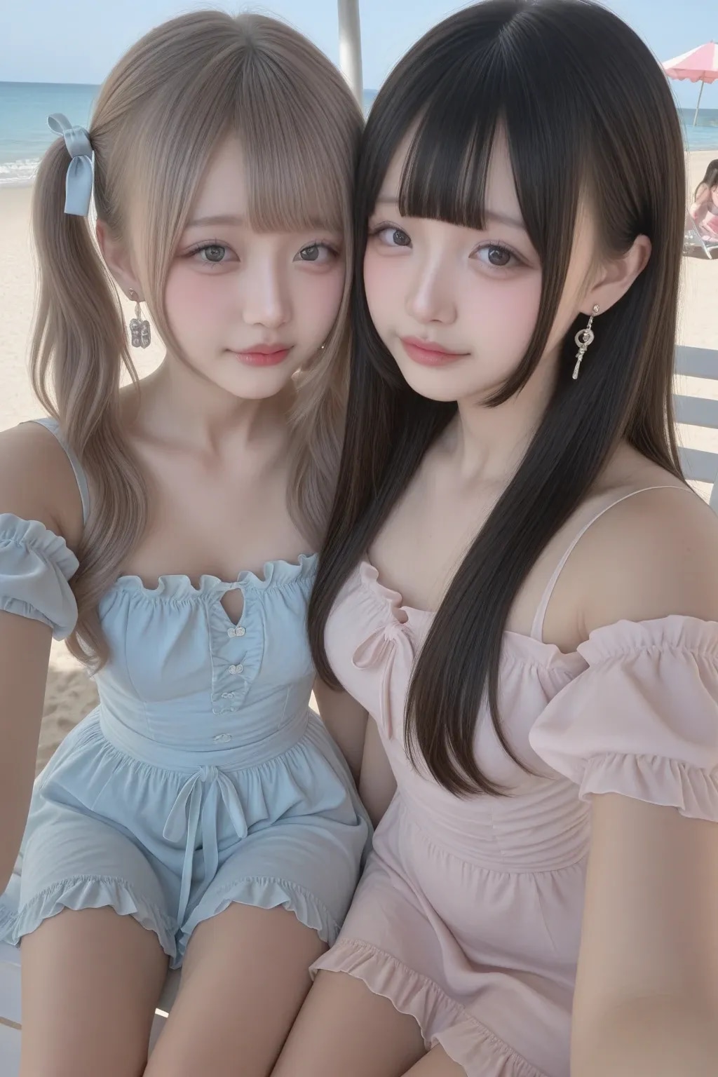 地雷系ちゃんのレズビアン029《ビーチラブSeaArt》