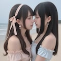 地雷系ちゃんのレズビアン029《ビーチラブSeaArt》 5枚目