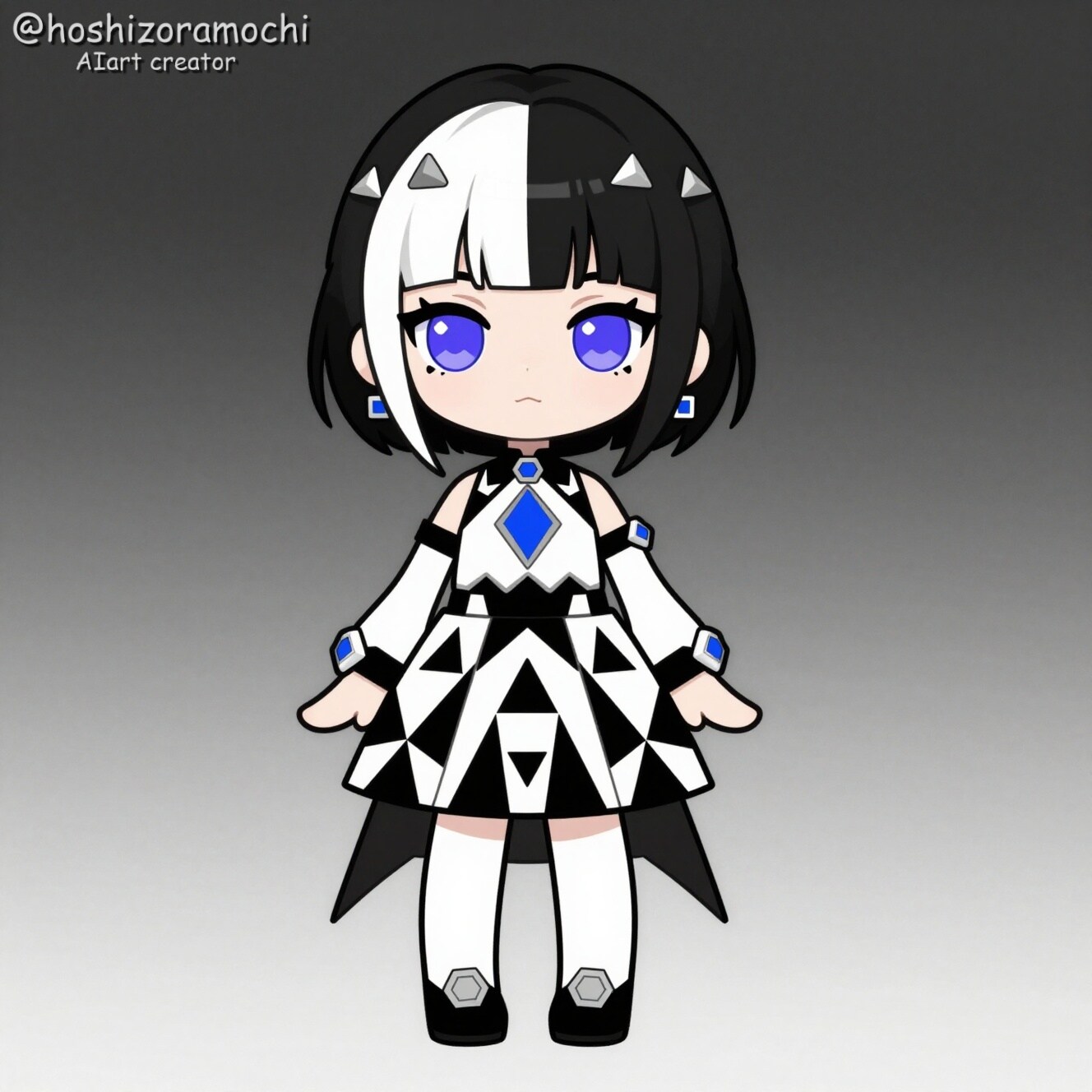 幾何学模様に包まれた未来少女 | の人気AIイラスト・グラビア