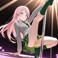 千早愛音がポールダンスしてパンチラ 4枚目