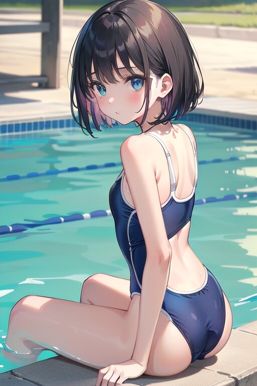 プールサイド(スク水)(13)