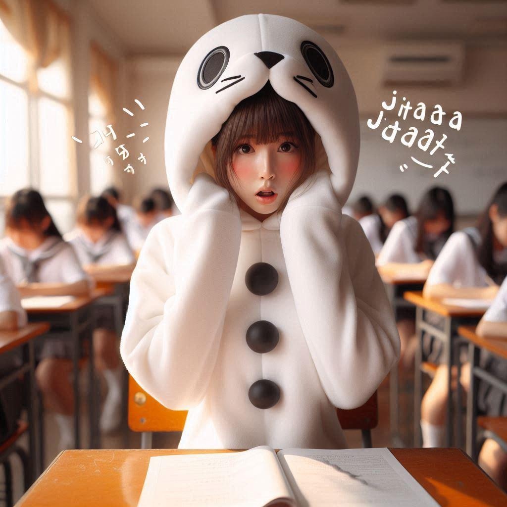 期末テスト直前のアザラシちゃん