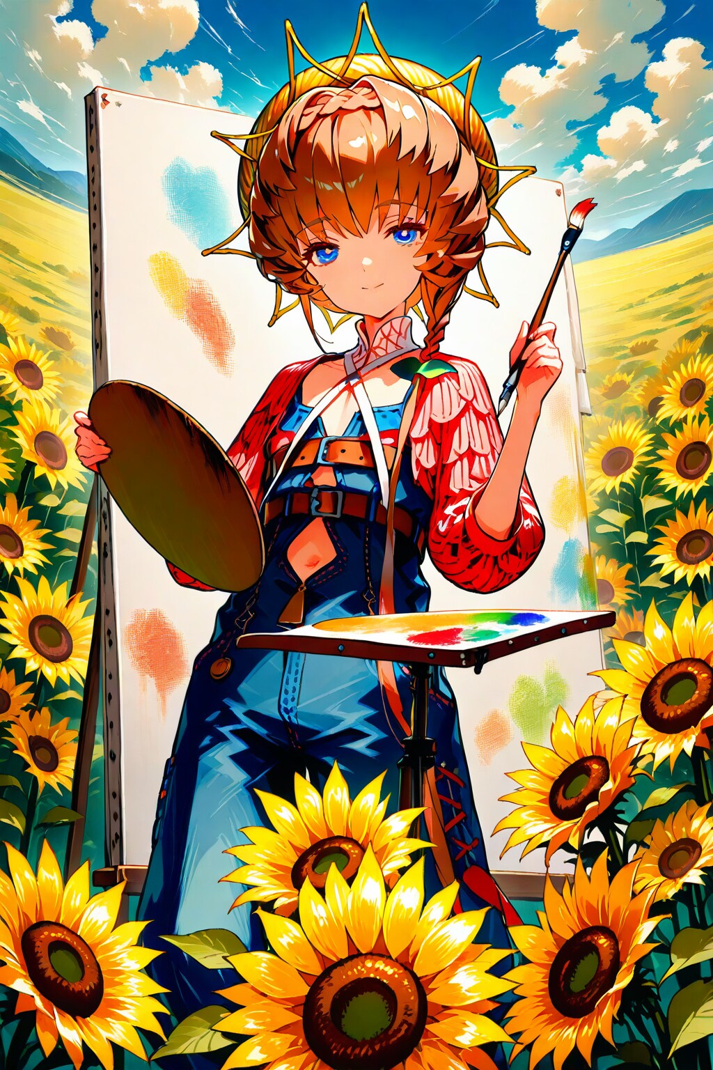 ゴッホ風ひまわり