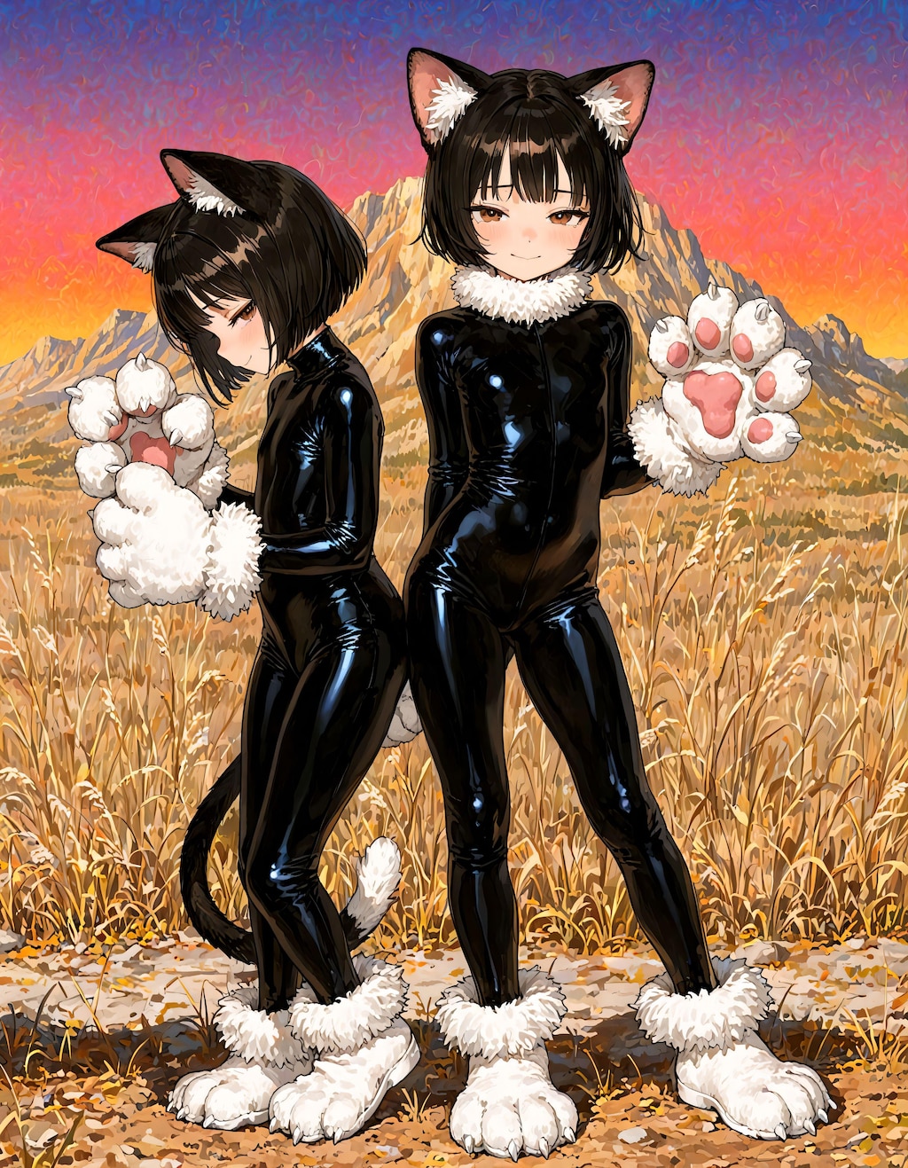 猫耳とボディスーツとか