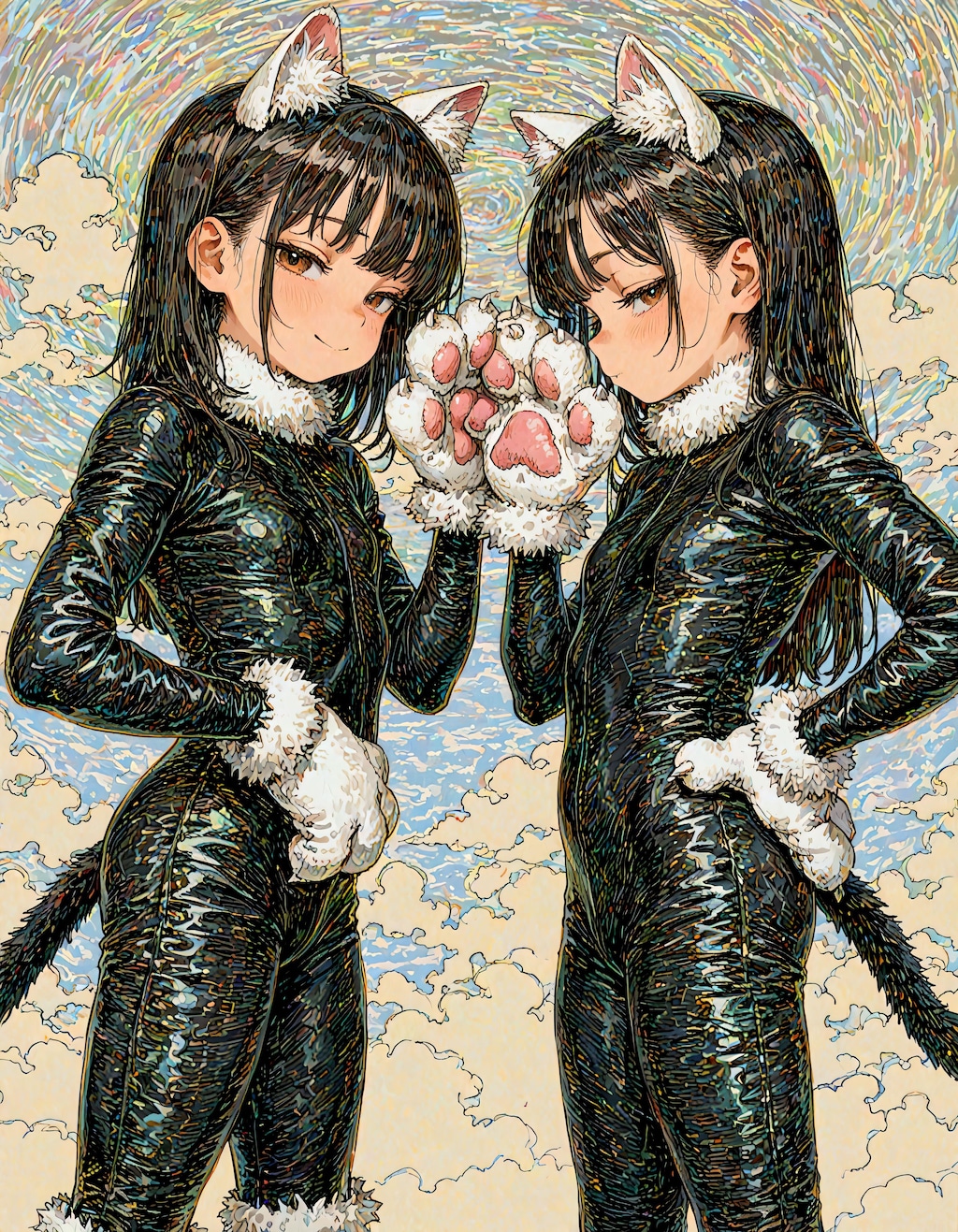 猫耳とボディスーツとか