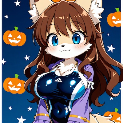 かぼちゃと競泳水着とケモノっ娘♪