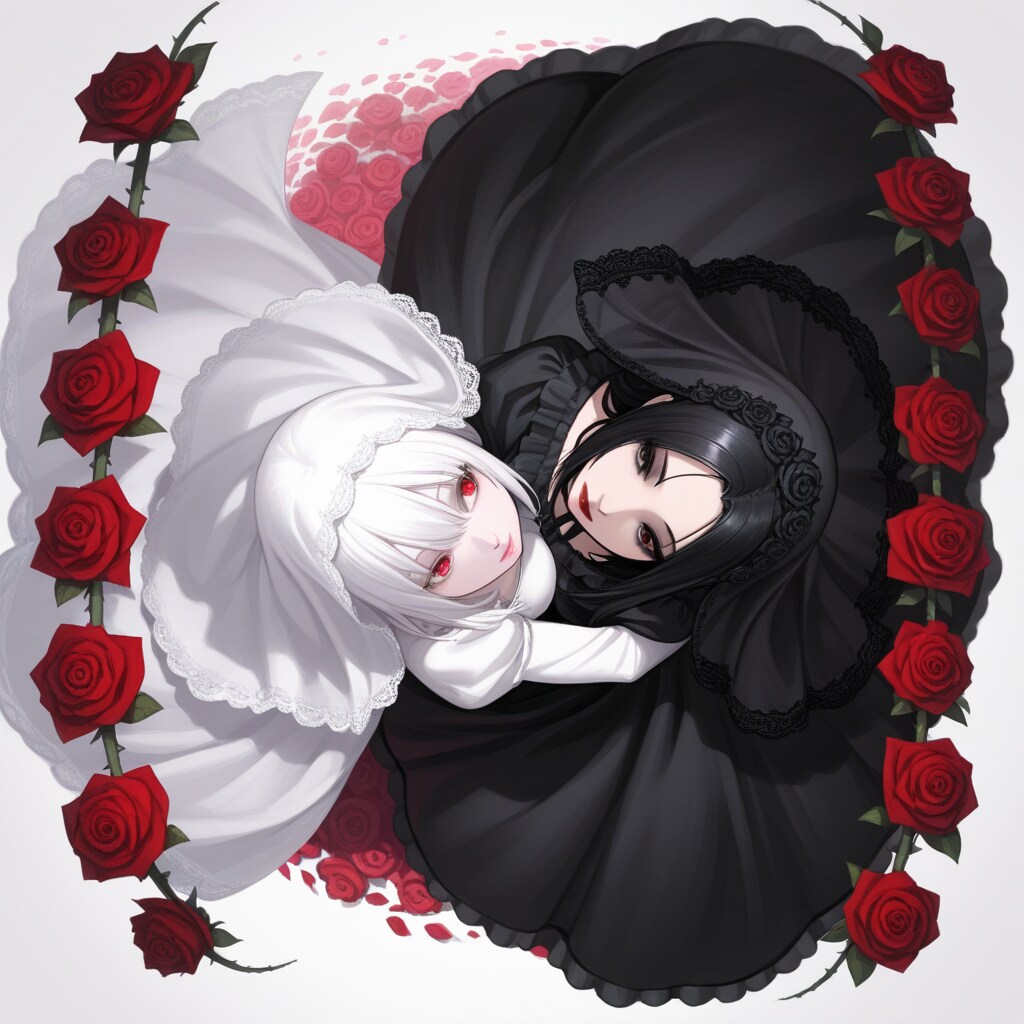 Black ＆ White | の人気AIイラスト・グラビア