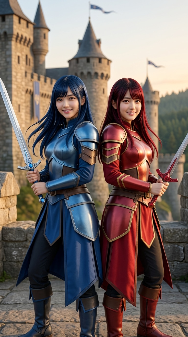 双子な女性戦士