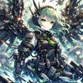 緑髪ロボット娘 たくさん 4枚目