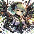 緑髪ロボット娘 たくさん 5枚目