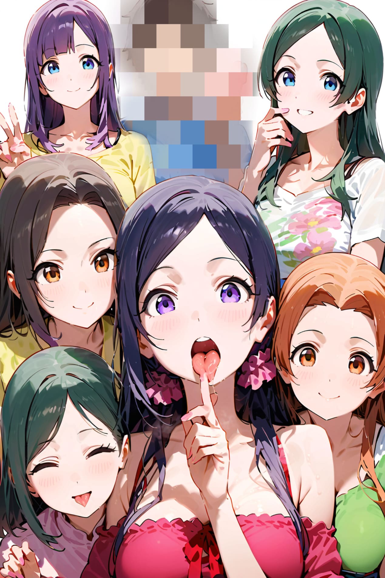 『はいバター♪』「んべー♡」女子会の美少女たち | の人気AIイラスト・グラビア