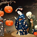 ハロウィン　part 6　日本画 9枚目