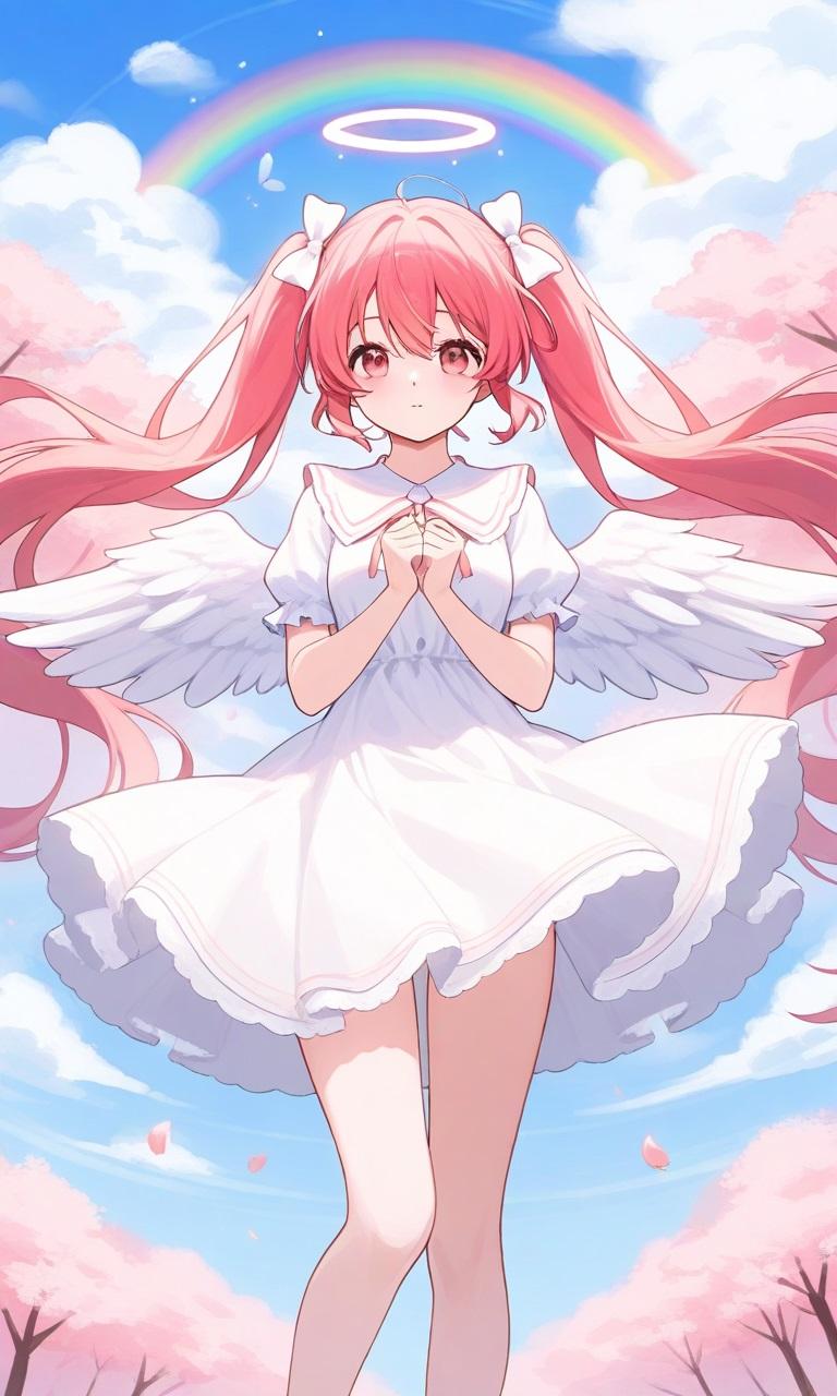 桜ミクさんを天使にしてみた