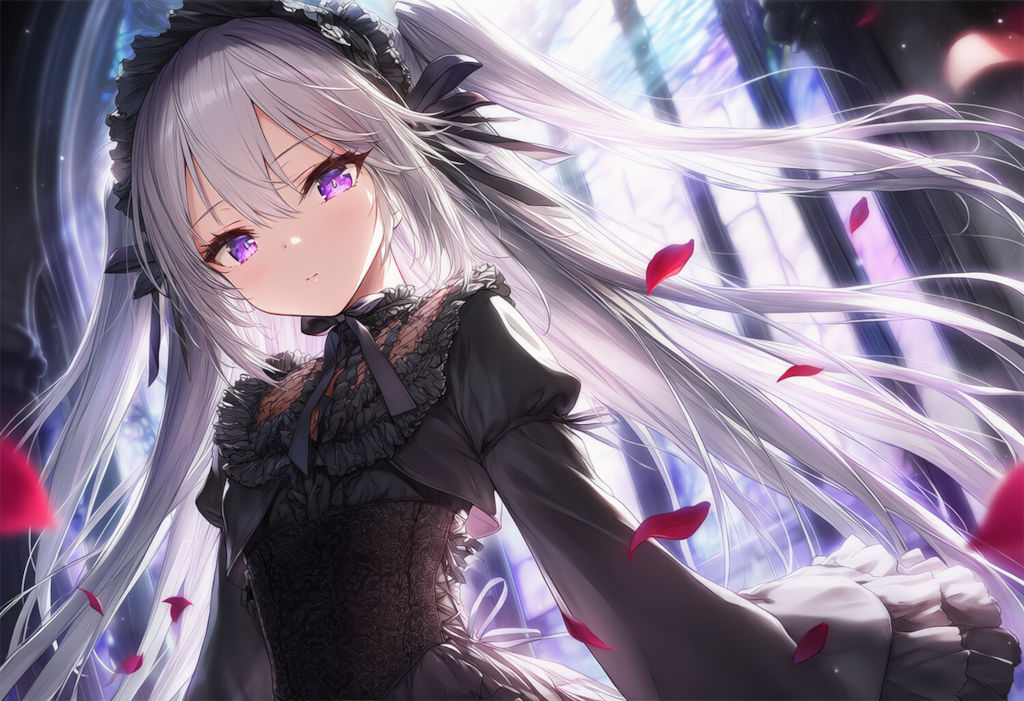 ステンドグラスと少女