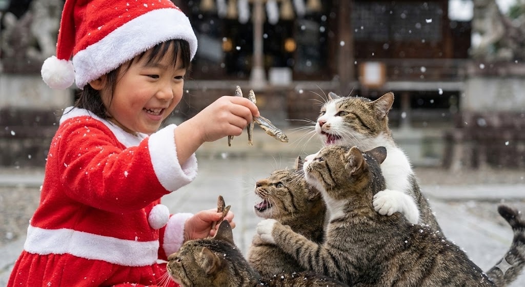 猫のサンタさん | の人気AIイラスト・グラビア