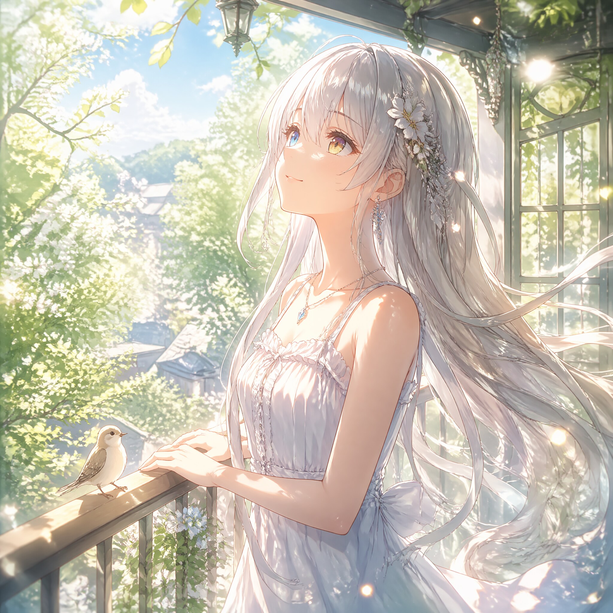 ベランダでおはよう（２）虹宮あかり　GPTimages2.0