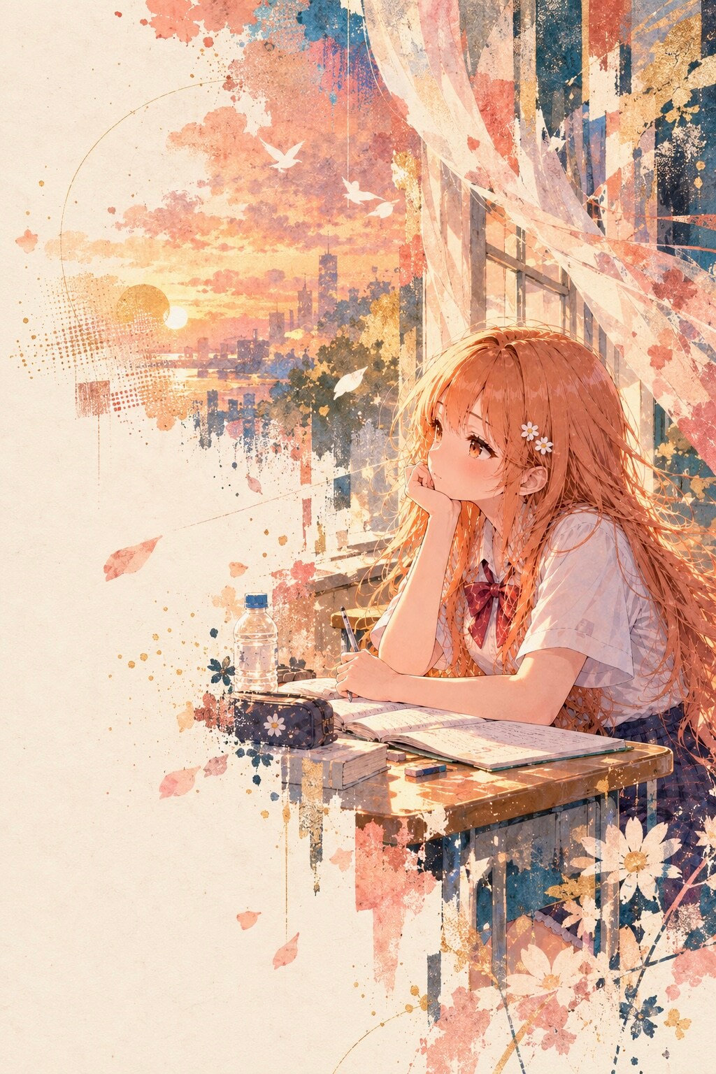 授業中、心だけ放課後 | の人気AIイラスト・グラビア