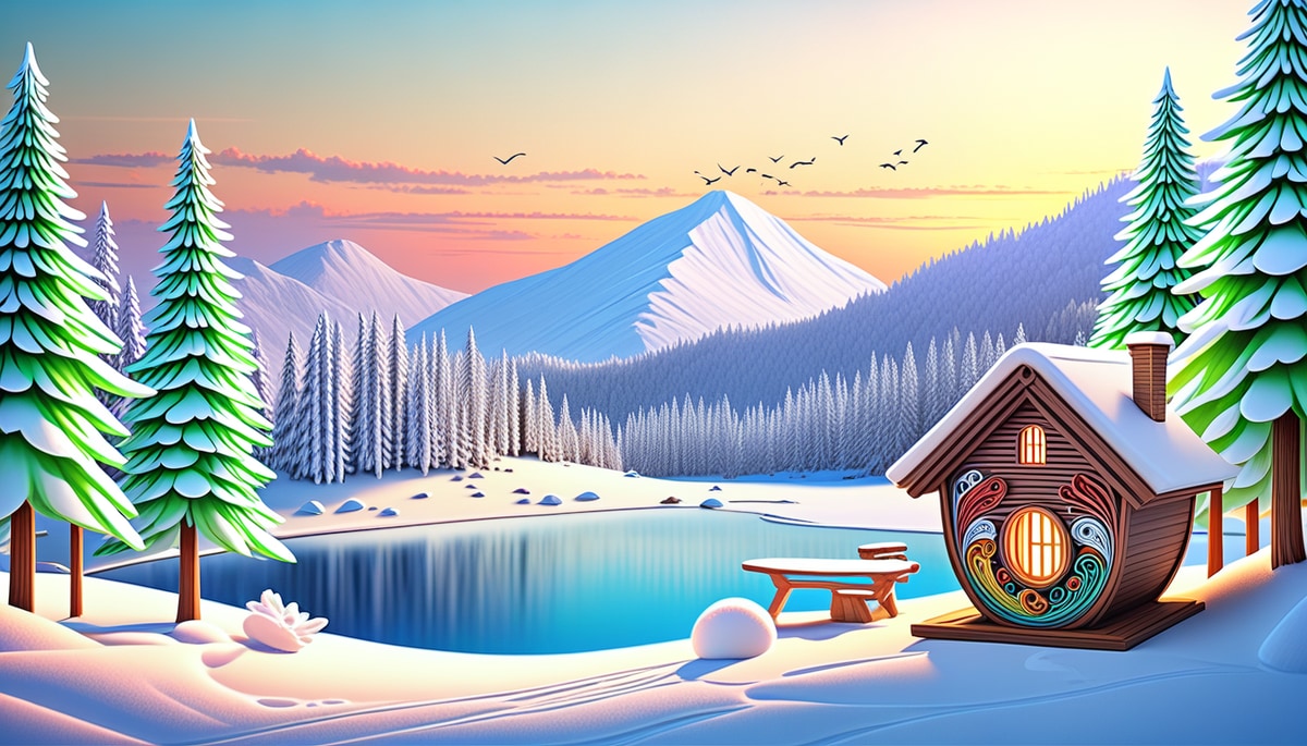 湖畔のロッジ | の人気AIイラスト・グラビア