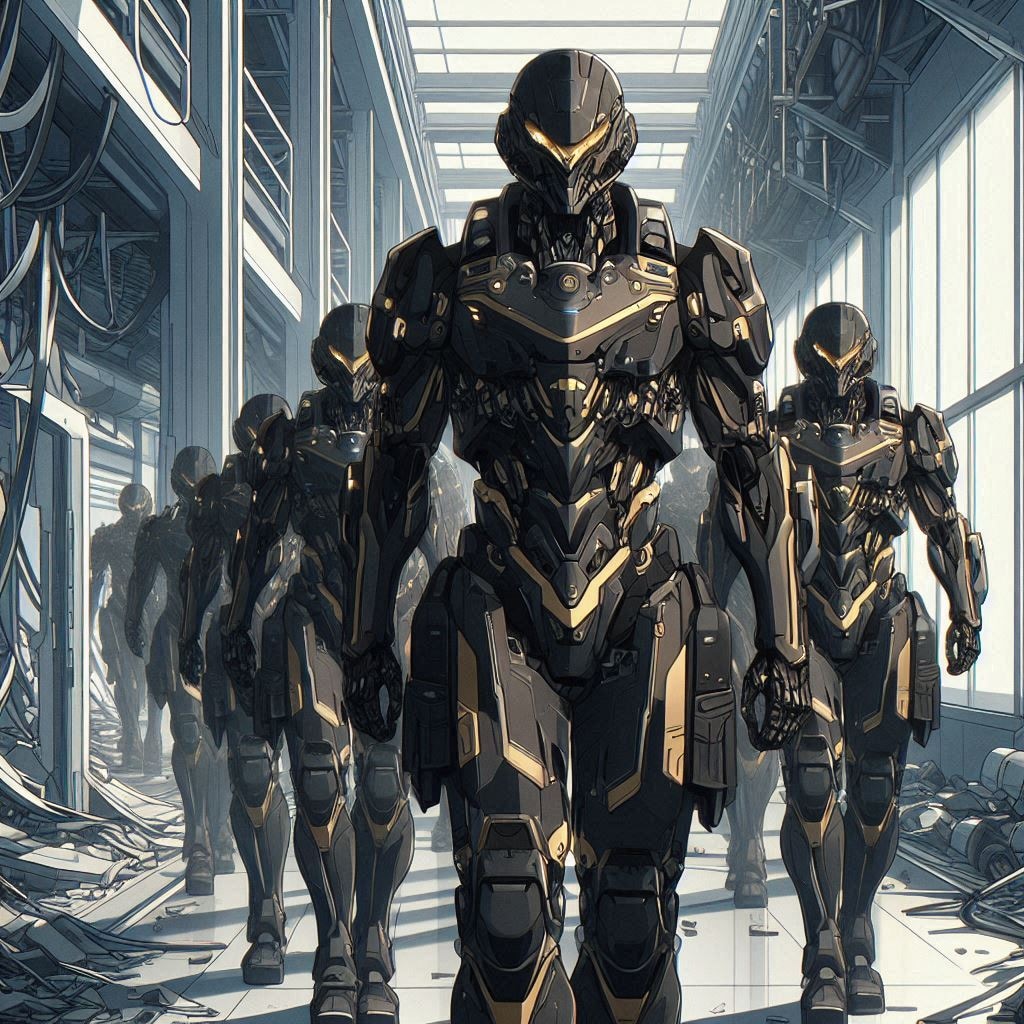 スマートなタイプのSFボディアーマー