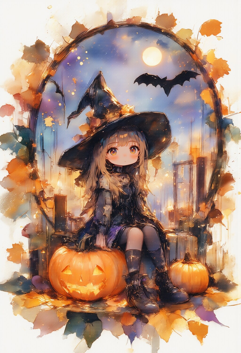 カボチャと魔法使いの女の子