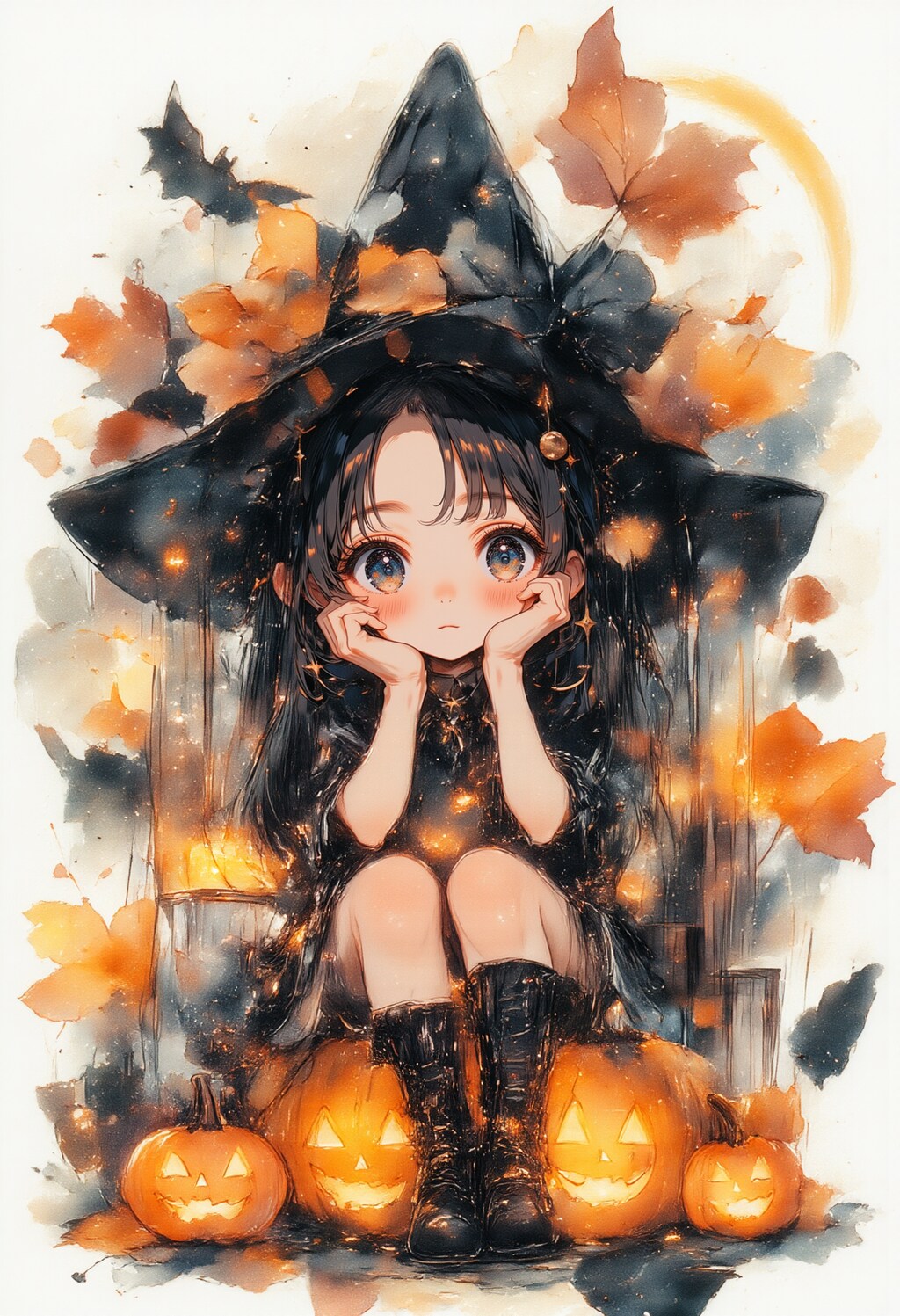 カボチャと魔法使いの女の子