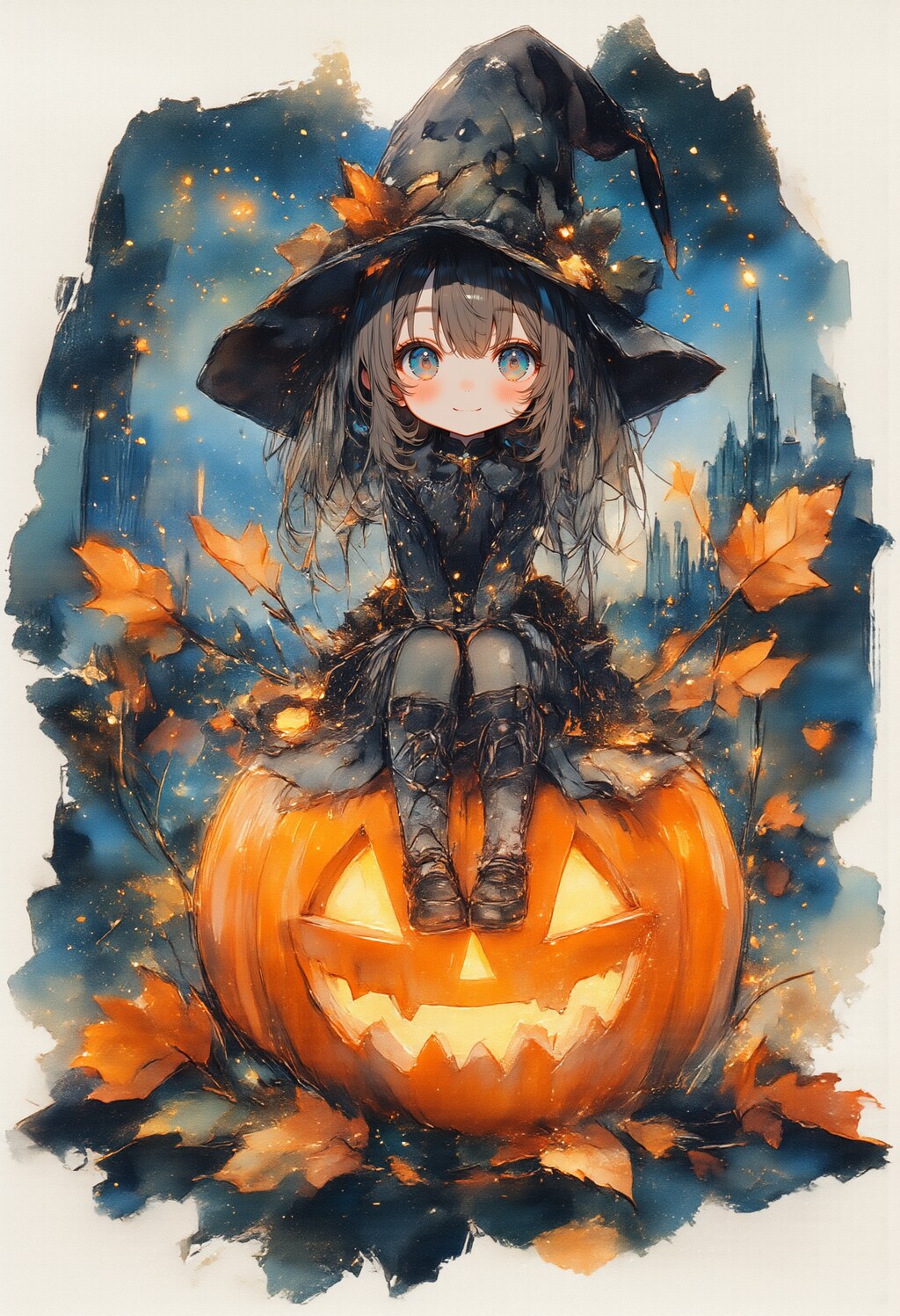 カボチャと魔法使いの女の子