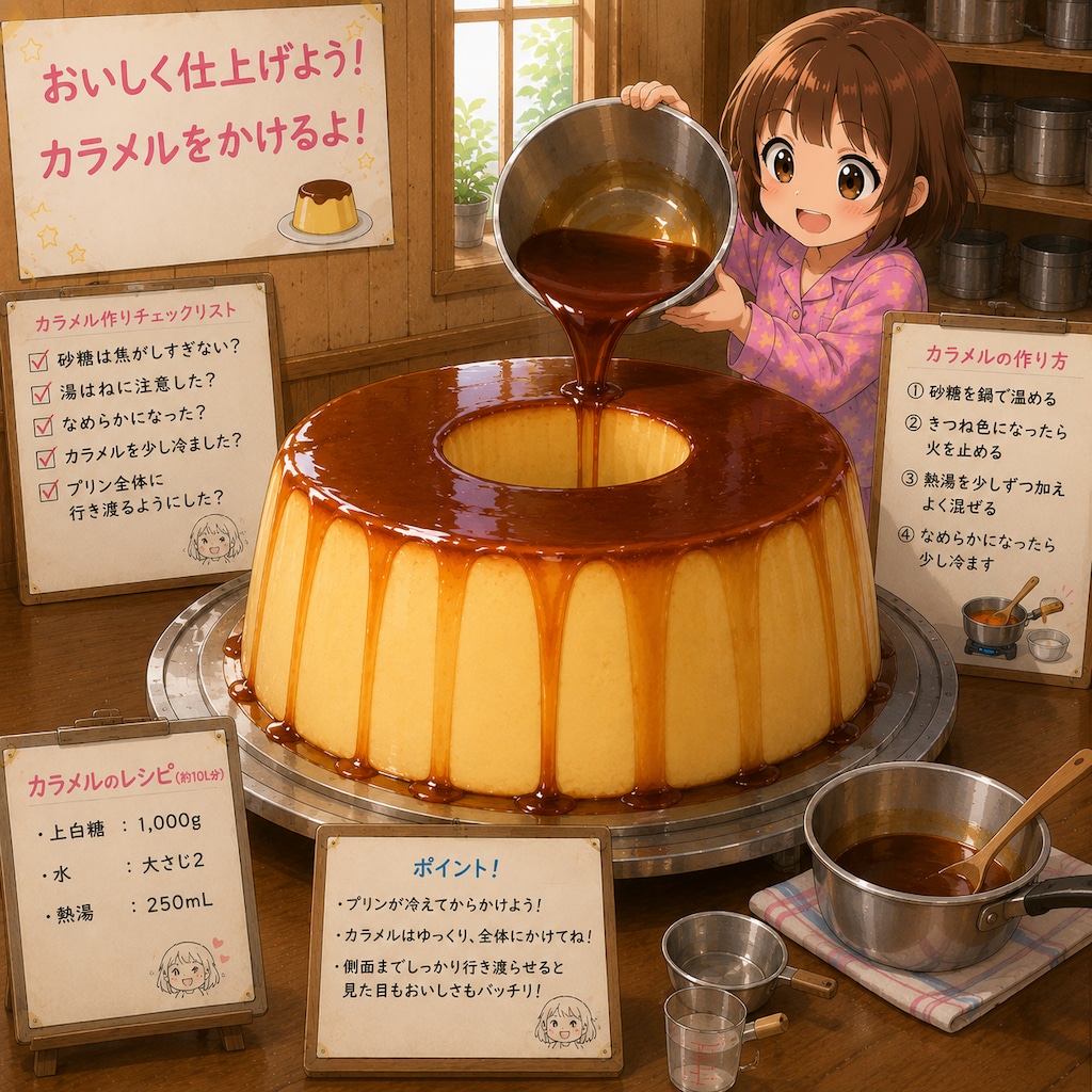 プリンをつくるよ！