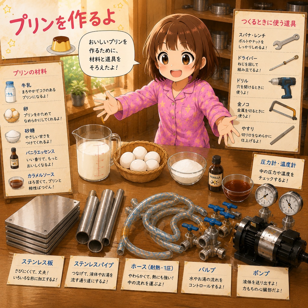 プリンをつくるよ！