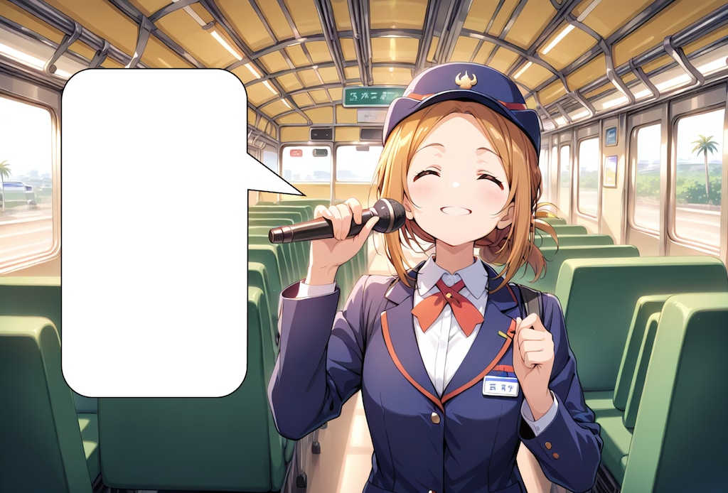 【吹出】バスガイドさん