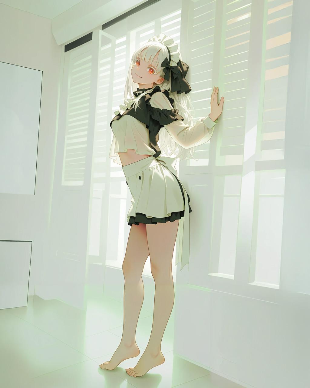 「片付けちゃうと何もない白い部屋ですね」 | の人気AIイラスト・グラビア