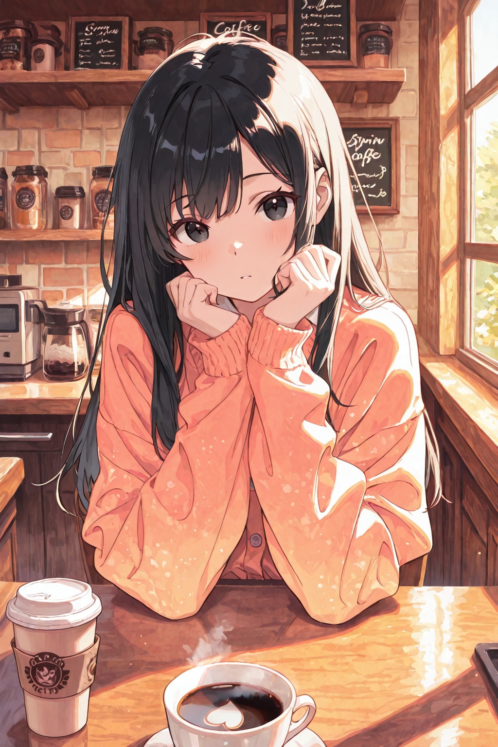 カフェのひと時9 | の人気AIイラスト・グラビア